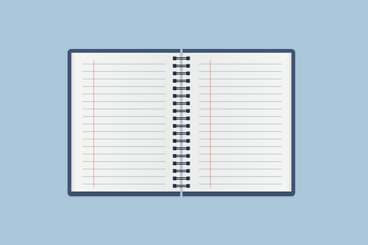 Create a Flat Notebook Illustration