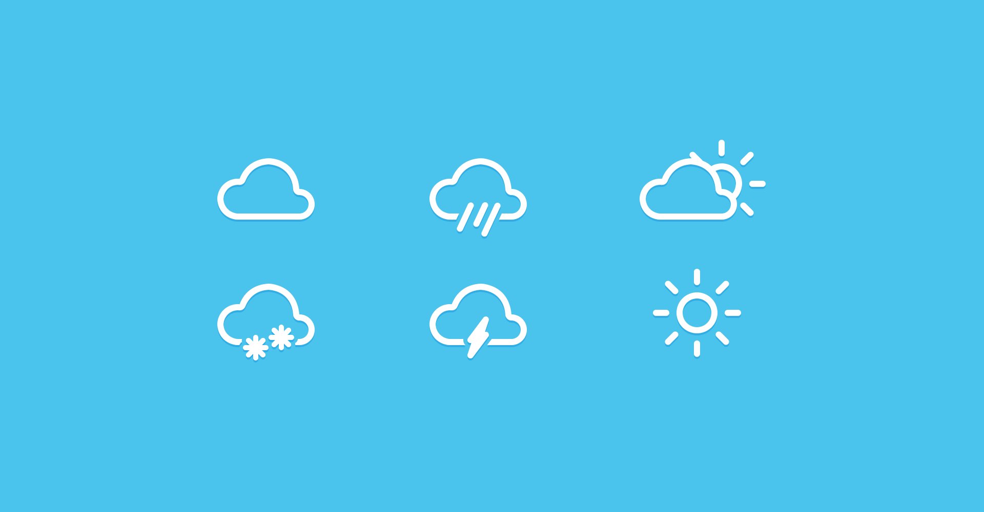 Create a Set of Flat Weather Icons
