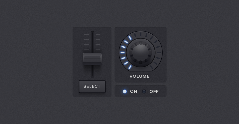 Volume Knob and Slider